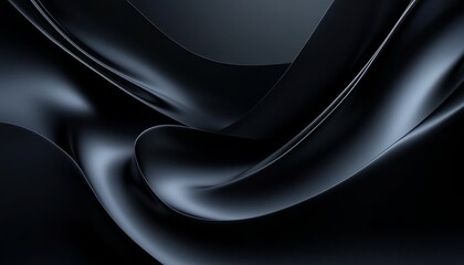 Poster - Abstract Dark Grey Curved Shapes Background