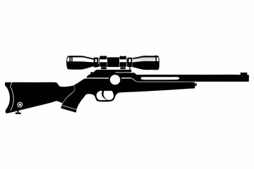 Hunting gun silhouette vector illustration