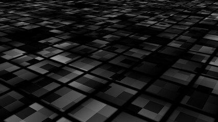 Poster - Textured black and gray grid with an intricate, layered appearance and 3D effect.