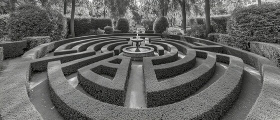 Labyrinth Garden Maze Various Christianity, Paganism Religion Spiritual Symbol