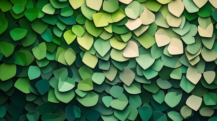 Wall Mural - Green Leaf Pattern Background