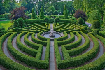 Labyrinth Garden Maze Various Christianity, Paganism Religion Spiritual Symbol