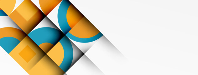 Aufkleber - Modern geometrical abstract background - circles. Business or technology presentation design