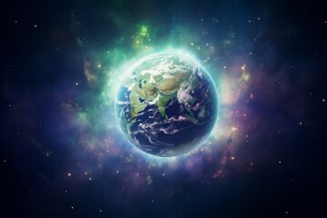 Wall Mural - Earth in the Cosmos: A Stunning View of Our Planet