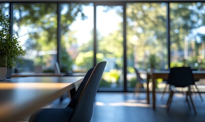 Poster - Blurred Office Space with Soft Daylight and Professional Ambiance