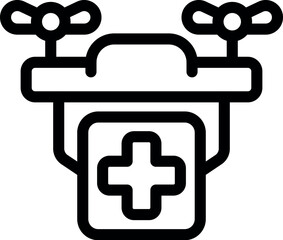 Poster - Simple medical drone carrying a first aid kit