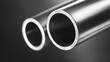 © Imane - sleek aluminum tubes with reflective surface isolated on black
