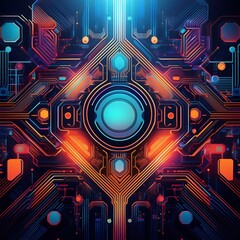 Abstract futuristic electronic circuit technology background