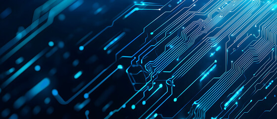 
A flat vector illustration of a coding concept, deep blue theme, technology background, code snippets flowing across, binary codes integrated into the design, subtle glow effects, dark blue tones