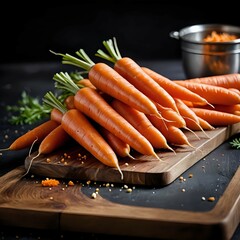 carrots on a table