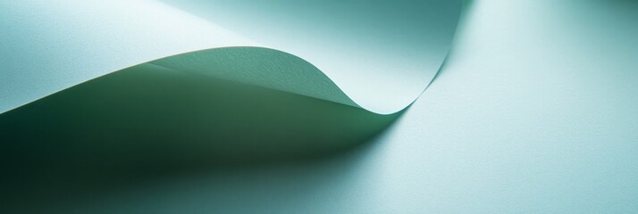 Wall Mural - Curving sheets of paper create graceful waves in serene pastel tones for artistic design inspiration