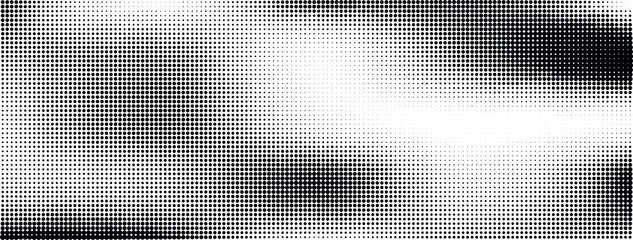 Aufkleber - retro poster with a dot gradient background, grunge texture, and comic noise effect. pixelated grain