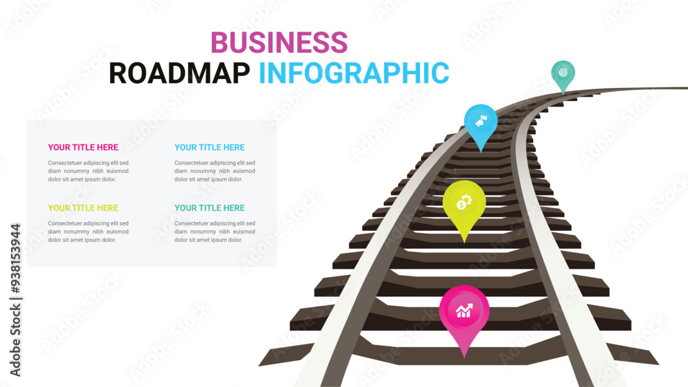 Business Roadmap Infographic Design Template Stock Vector | Adobe Stock