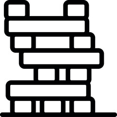 Poster - Simple line drawing representing a modernist building with balconies