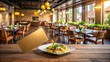 © Achiraya - A warm and inviting restaurant interior with a prominent display of loyalty rewards cards and a delicious meal being served on a wooden table.