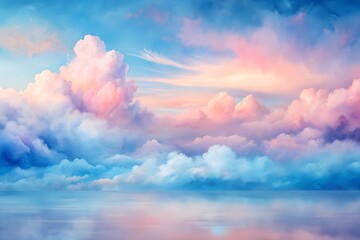 Sticker - Dreamy Pastel Cloudscape