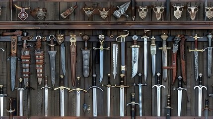 A Collection of Medieval Swords and Daggers