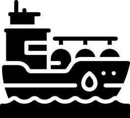 Wall Mural - Oil tanker icon