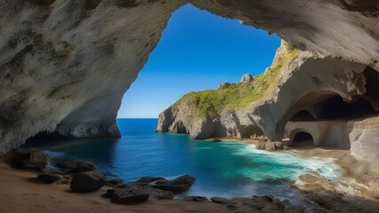 Wall Mural - Cliffs, calm sea