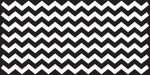 Wall Mural - wave line and wavy zigzag lines. black curved lines pattern in abstract style. horizontal geometric 