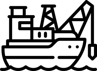 Poster - Oil tanker icon