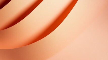 Wall Mural - Abstract orange curves on a soft background creating a flowing design effect in warm tones