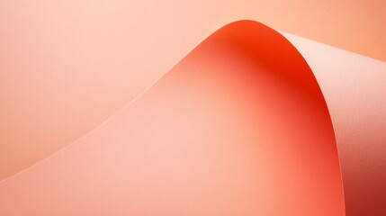 Sticker - Soft curves of textured paper in warm peach tones create a calming, minimalist design