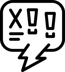 Poster - Icon depicting a speech bubble containing symbols representing different levels of importance or severity