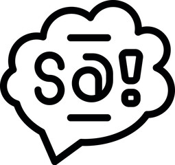 Poster - Speech bubble with text saying so with at symbol and exclamation mark