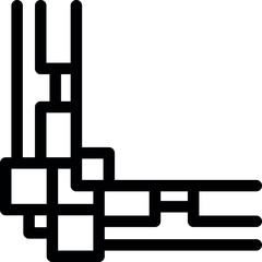 Poster - Abstract geometric shape forming a right angle, perfect as a corner design element