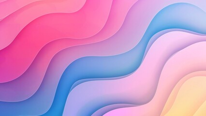 Wall Mural - Pastel colorful abstract wave background