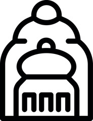 Poster - Simple line icon of a backpack, perfect for projects related to education, school, or students