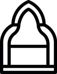 Poster - simple black and white vector icon of a classic window design, perfect for architectural or interior