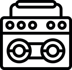 Poster - Amplifier icon representing audio equipment for sound enhancement, capturing the essence of music production and live performances