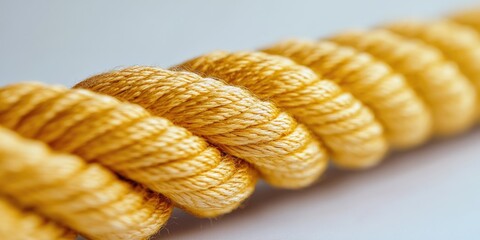 Poster - Close-up of a Twisted Golden Rope