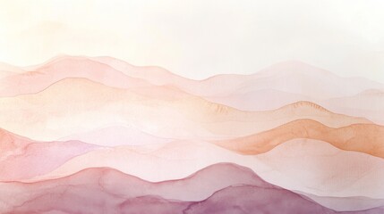 Poster - This artwork showcases layers of soft pink and beige hues, arranged in flowing waves, offering a calming effect ideal for enhancing contemporary interior designs