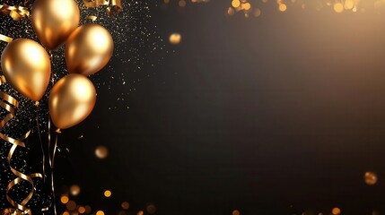 Background of Elegant anniversary celebration back and gold theme