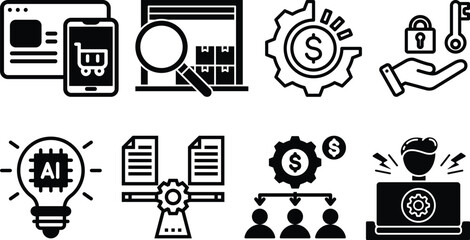 website and app icon set collection