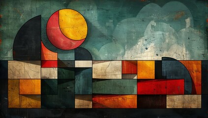 Wall Mural - abstract composition of newspaper texture in different colors