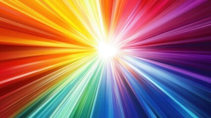 Poster - radiant beams of color shooting outward, generating a vibrant and dynamic background full of energy.