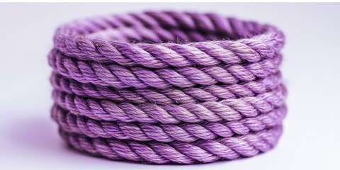 Sticker - Close-Up of a Stack of Purple Rope