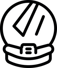 Poster - Astronaut helmet protecting head while exploring space with bold lines icon