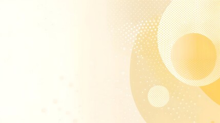 Poster - elegant background with a light yellow gradient and simple circular patterns creating a clean and wa