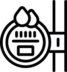 Poster - Simple vector illustration of a water meter, ideal for topics like water consumption, utilities and plumbing