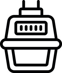 Poster - Line art vector icon of an electric meter measuring power consumption