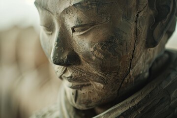 Aufkleber - A detailed view of a figurine or mannequin, often used for decorative purposes