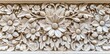 © DZMITRY - Floral stucco relief with floral and plaster designs in classical style, plaster, poppy flowers, texture, stucco, relief, floral design