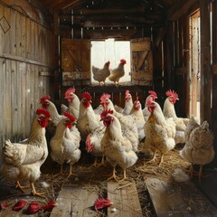 Poster - Farm animals, livestock, farmyard scene