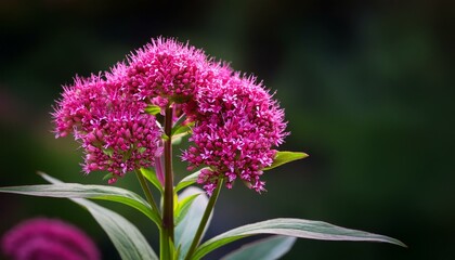 Wall Mural - Crimson valerian, scientifically known as Centranthus ruber, is a vibrant flowering plant.