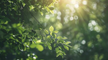 Poster - A serene scene with sunlight shining through the leaves of a tree, creating dappled patterns on the ground